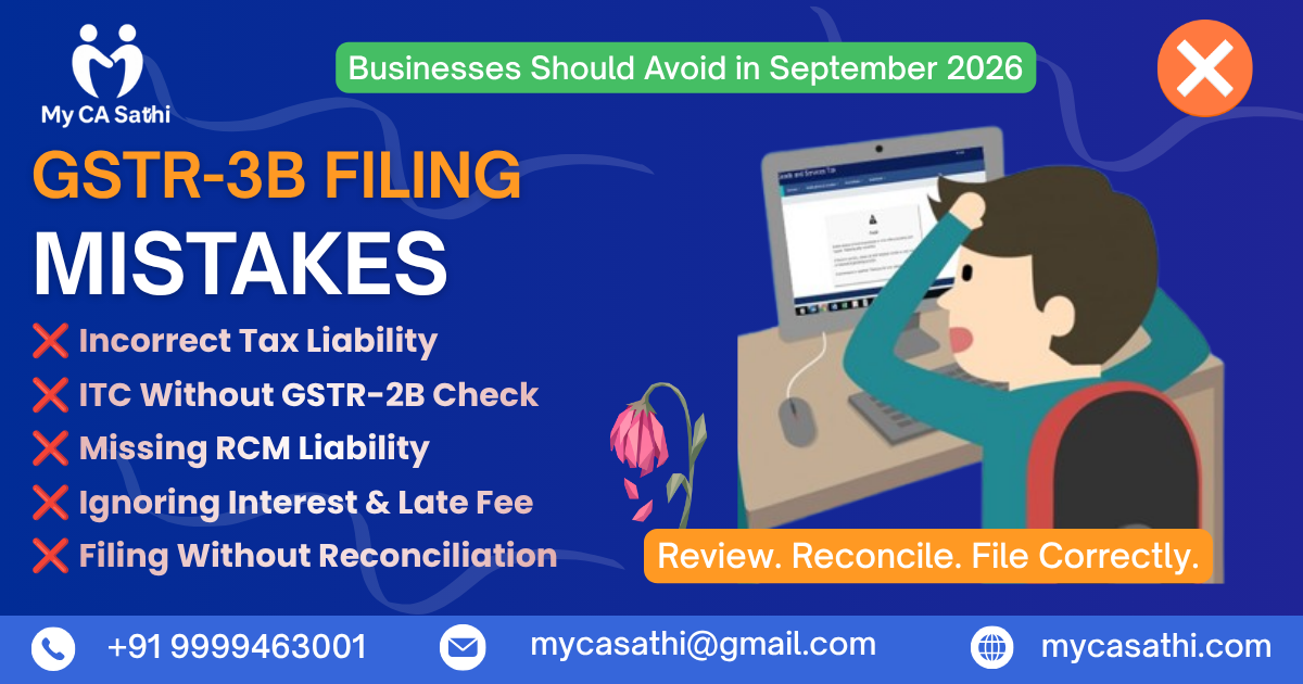 GSTR-3B Filing Mistakes Businesses Should Avoid in September 2026