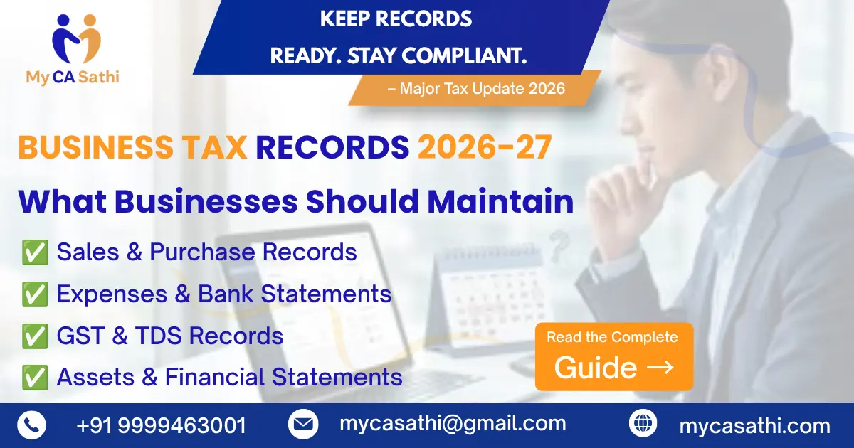 Business Tax Records 2026-27: What Businesses Should Maintain