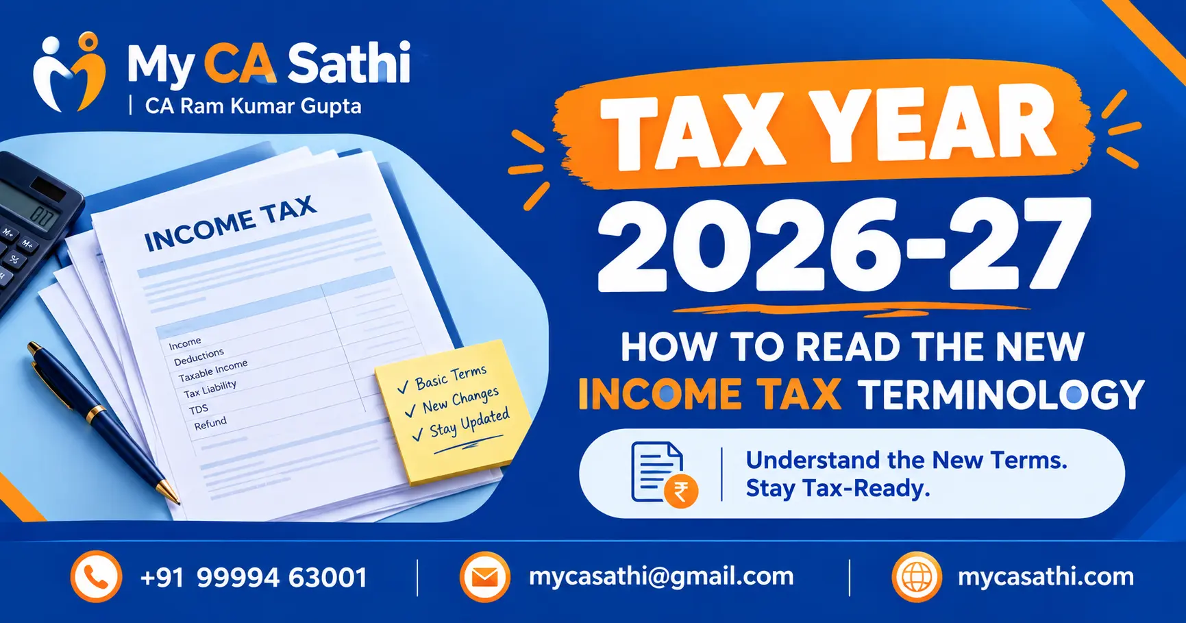 Tax Year 2026-27: How to Read the New Income Tax Terminology