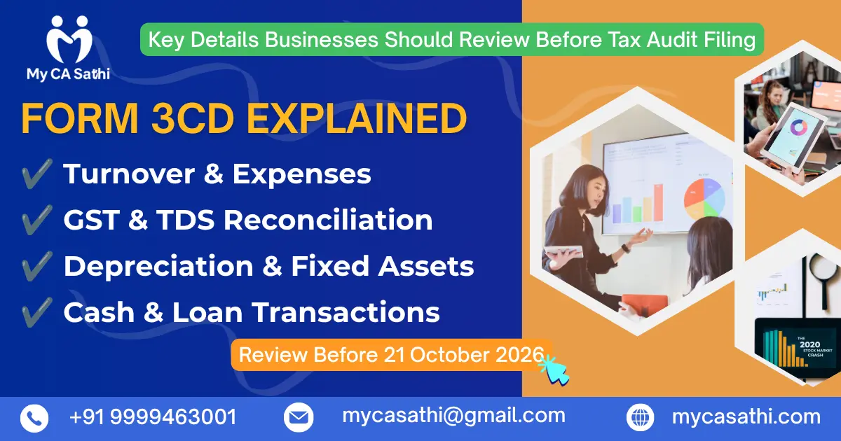 Form 3CD Explained: Key Details Businesses Should Review Before Tax Audit Filing